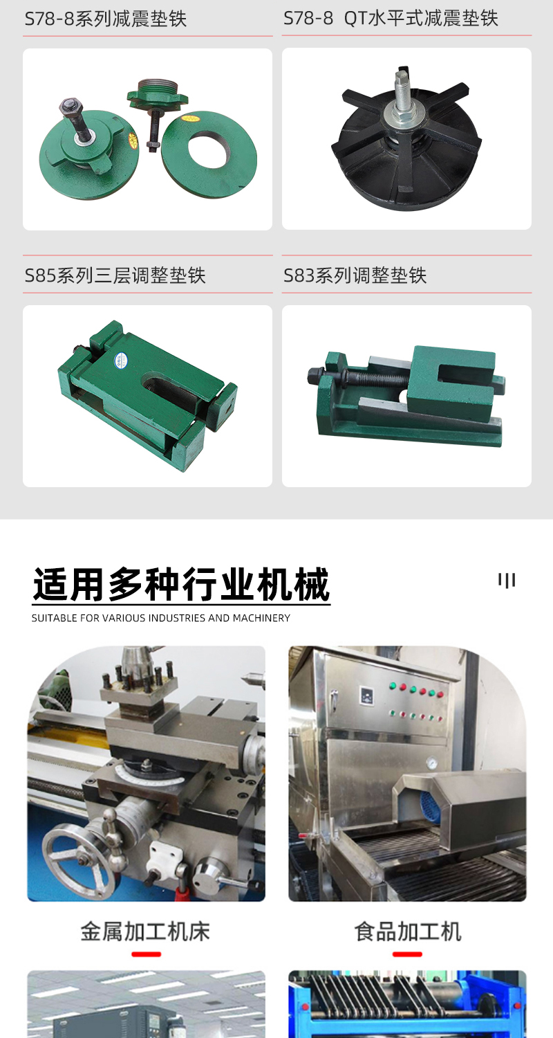 六爪新型可調(diào)減震墊鐵